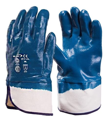 Guante Nitrilo Pesado Puño Tejido BIL-VEX